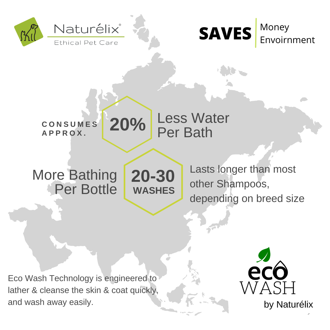 Shampoo for dogs that is easy to rinse to save water