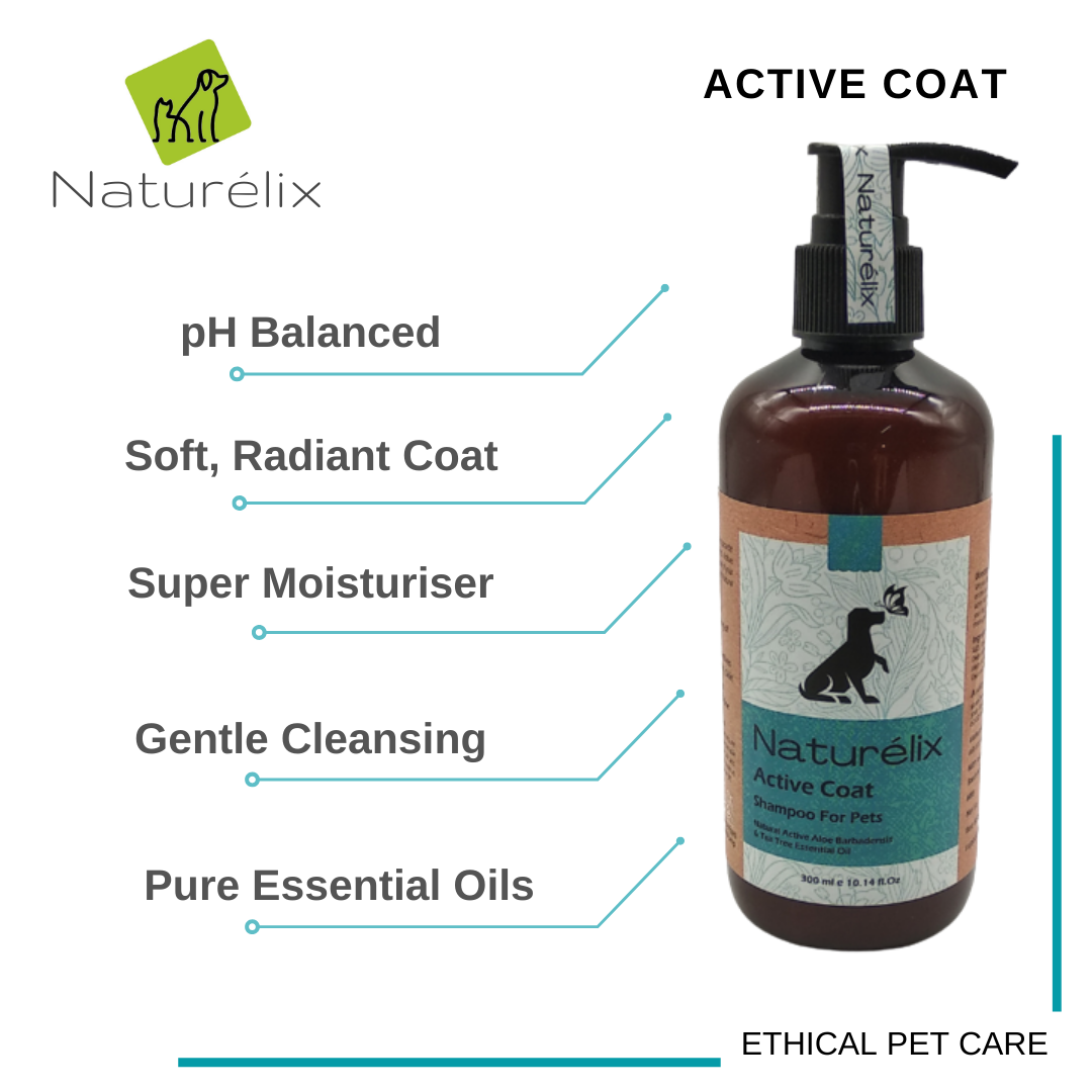 Naturelix Active Coat Dog Shampoo-Hair Shed Control Shampoo for Dogs