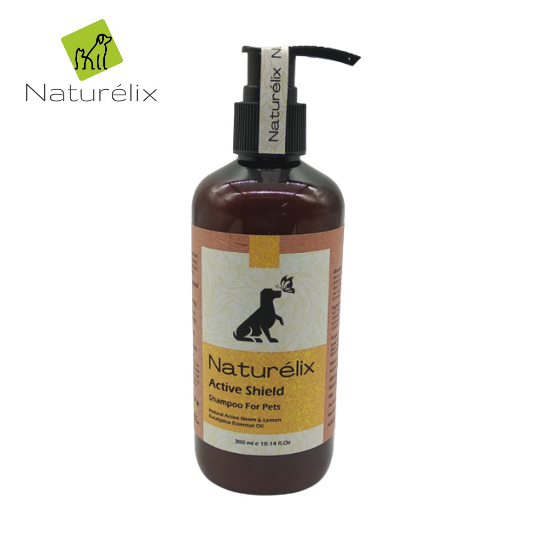 Naturelix Active Shield Dog Shampoo-tick & flea repellent shampoo for dogs