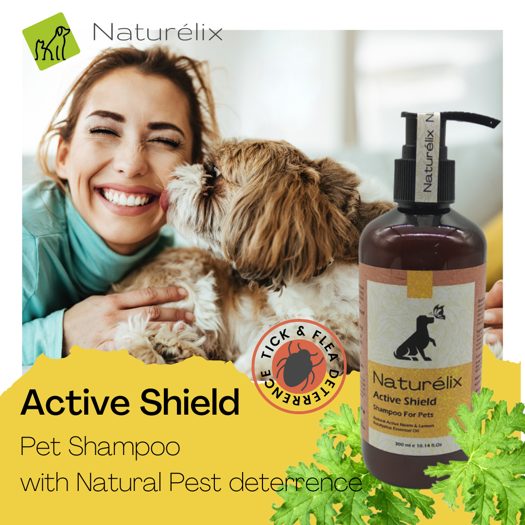 Naturelix Active Shield Dog Shampoo-tick & flea repellent shampoo for dogs